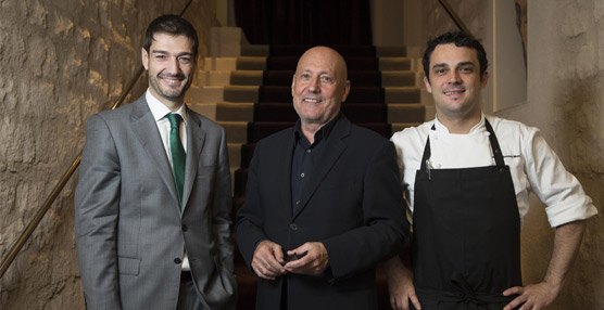 Francesc Holgado, director; Pedro Molina, presidente, y Ruben Barrios, jefe de cocina de Mercer Hoteles.
