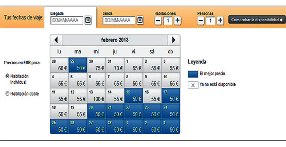 hotel.info presenta un nuevo servicio de reservas hoteleras basado en un ‘calendario de precios’ según fechas