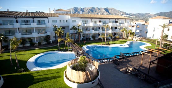Una vista del hotel.