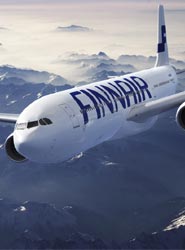 Un avión de Finnair.