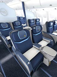 Los nuevos asientos de Business Class de Condor.