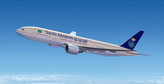 Un avión de Saudia Airlines que dispone de toda la oferta de entretenimiento a bordo de la aerolínea.