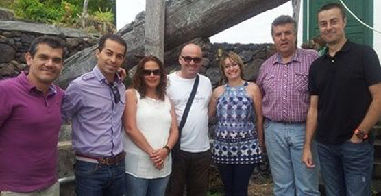 Técnicos de Ashotel y representantes empresariales y municipales de La Frontera, en Sabinosa.