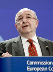 El vicepresidente de la CE y responsable de competencia, Joaquín Almunia.