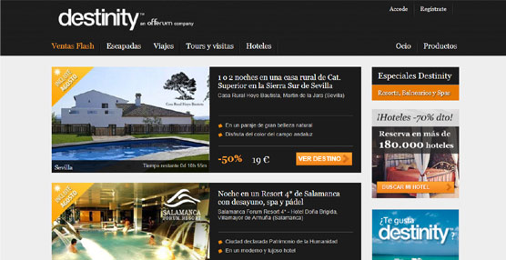 Los hoteles representan el 82% de las ventas de Destinity, mientras que los ‘paquetes’ turísticos el 18% restante. 