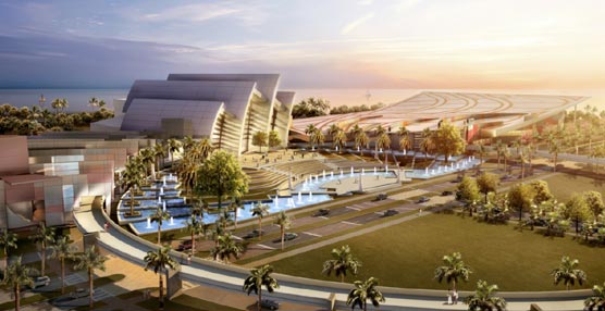 Diseño virtual del nuevo Centro de Convenciones de Panamá que se inagurará el próximo año.