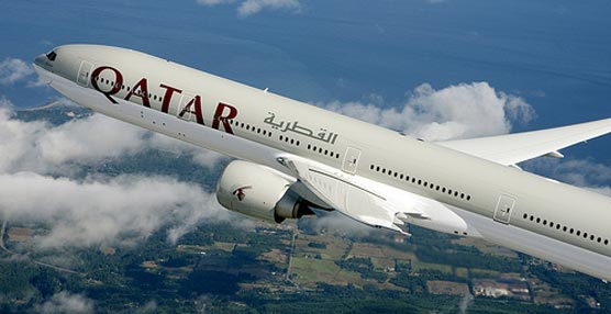 Un avión de la compañía aérea Qatar Airways.