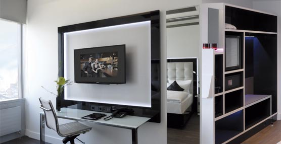 Las habitaciones del Innside Düsseldorf Hafen son amplias y confortables.