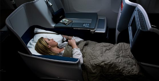 Los nuevos asientos-cama BusinessElite que Delta está incorporando a su ruta Barcelona-Nueva York JFK.
