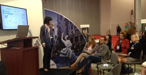 Una presentación de San Sebastián en IMEX América.