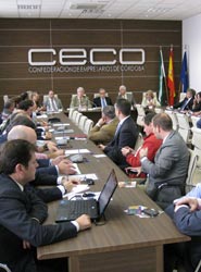 La reunión de la Junta Directiva de la Confederación de Empresarios de Córdoba.