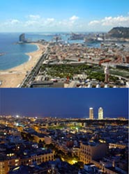 Barcelona de día y de noche.