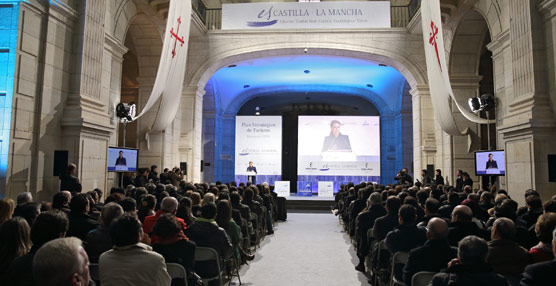 La presidenta del Gobierno de Castilla-La Mancha, María Dolores Cospedal, en un momento de su intervención.