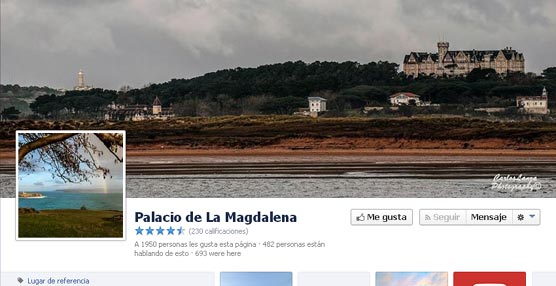El perfil del Palacio de la Magdalena de Santander en Facebook.