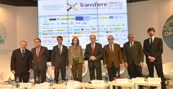 Las autoridades presentes en la clausura de la tercera edición de Transfiere.