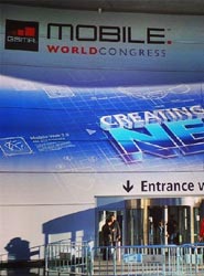 Entrada al Mobile World Congress.