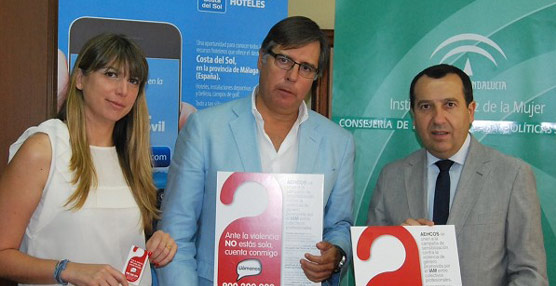 Aehcos y la Junta se unen en una campaña de información y concienciación contra la violencia de género. Fuente: Asociación de Empresarios Hoteleros de la Costa del Sol.