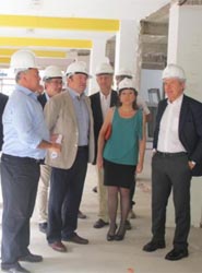 Visita al edificio que albergará Najeraforum.