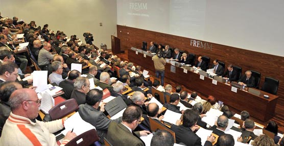 El salón de actos de la sede de la Federación Regional de Empresarios del Metal de Murcia.