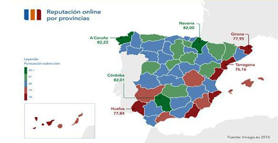 A Coru&ntilde;a, C&oacute;rdoba y Navarra, a la cabeza en reputaci&oacute;n online seg&uacute;n el &uacute;ltimo estudio de trivago