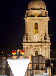 Vistas a la Catedral desde la terraza del AC Hotel Málaga.