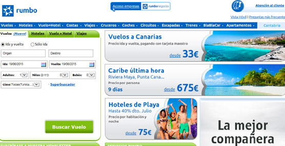 La aplicaci&oacute;n de Rumbo para &lsquo;smartphone&rsquo; permite escanear el DNI y la tarjeta para agilizar el proceso de reserva