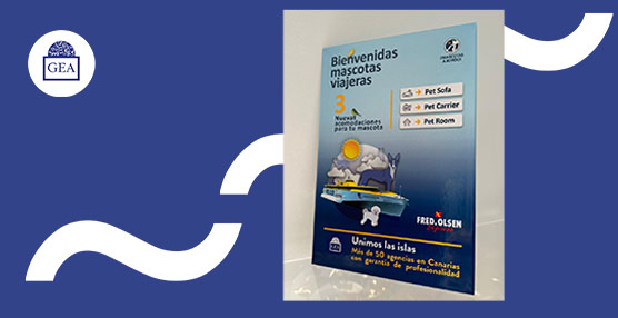 Material de la colaboración entre Grupo GEA y Fred Olsen Express.
