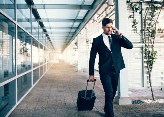 Viajero de negocios.