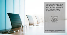 Cartel del I Encuentro de profesionales del Revenue en Madrid.