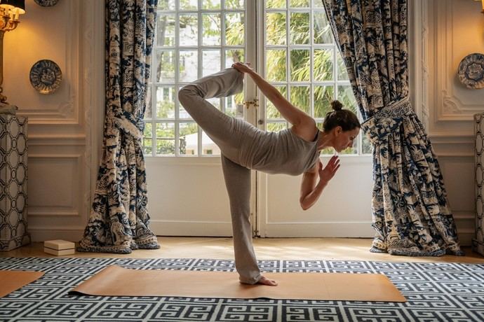 Sesión de yoga.