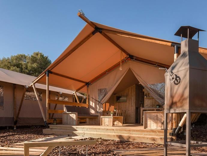 Bungalow en camping.
