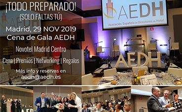 La AEDH celebra su Cena de Gala en el Novotel Madrid Center