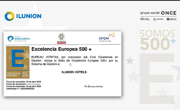 Ilunion Hotels, primera cadena que obtiene el Sello de Excelencia Europea