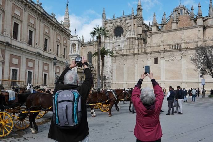 Turistas en Andalucía.