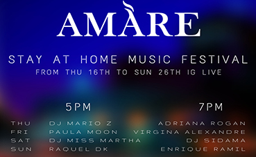Amàre Hotels presenta su Stay at Home Music Festival
