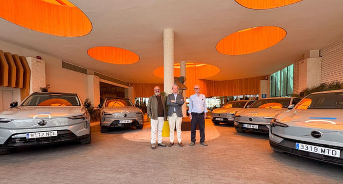 Javier Rodríguez CEO de Higuerón Developments, José María Galofré CEO de Volvo Car España y Antonio Luis Pérez-Serrano CEO de Vypsa.