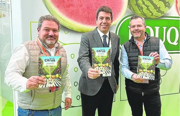 El presidente de la Comunidad Valenciana, Carlos Mazón, destacó la importancia de situar a la capital del Turia en el epicentro mundial del sector citrícola