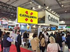 Estand de la Agencia Catalana de Turismo  en la feria IBTM World, celebrada en Barcelona