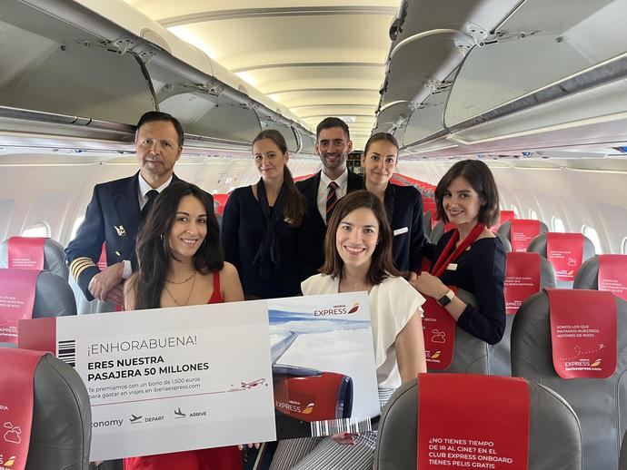 La aerolínea Iberia Express alcanza los 50 millones de pasajeros