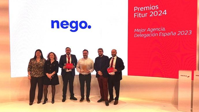 Nego recibe de Iberia el Premio a la Mejor Agencia en el pasado año 2023