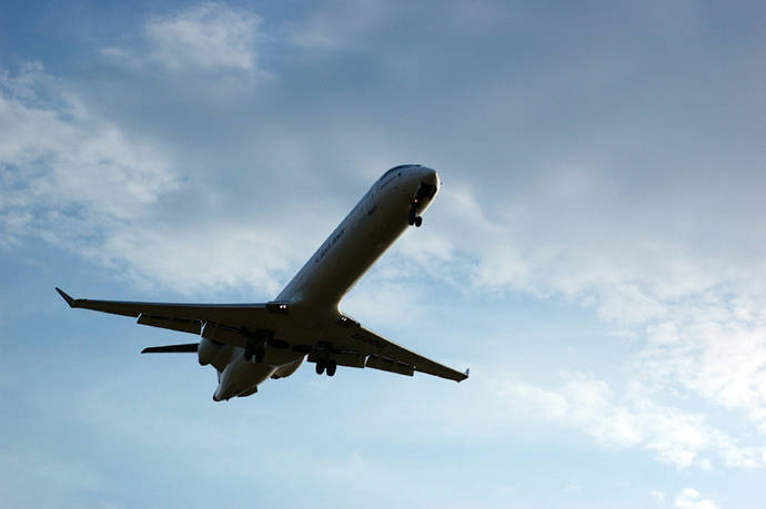 Avión en tránsito.