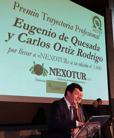 Eugenio de Quesada interviene en la Gala de Premios a los Editores del Año.