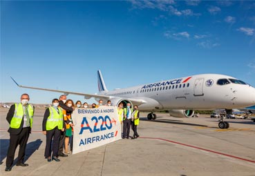 Air France recibe en Madrid su nuevo Airbus A220-300