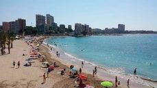 La playa de la Albufereta, en Alicante.