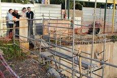La reciente visita a las obras de los responsables institucionales.