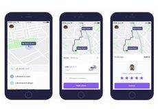 App para trasladarse, en un smartphone.