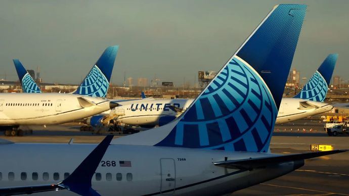 Aviones de United Airlines.