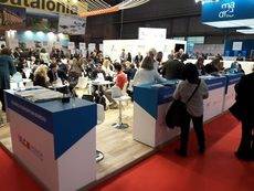 El estand de la Comunidad Valenciana en la feria IBTM World, en Barcelona.