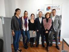 El equipo de la Costa del Sol en su visita a Barcelona.