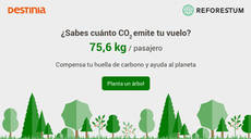 La agencia online redirigirá a los clientes que así lo deseen a Reforestum.